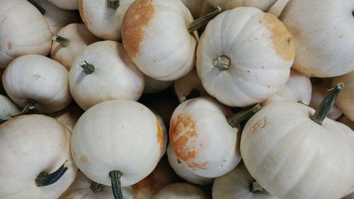 Full frame shot of pumpkins in market