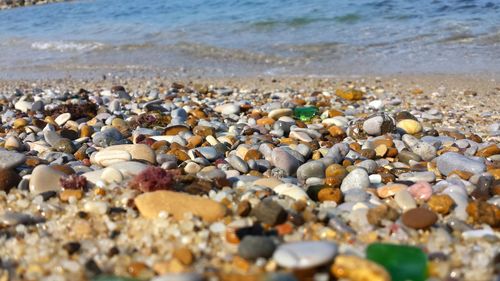 Surface level of pebble beach