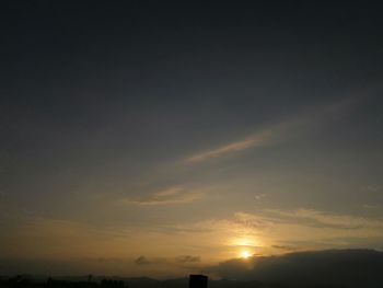 Low angle view of sky during sunset