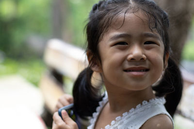 Close-up portrait of a girl