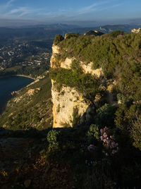 High angle view of landscape against sky