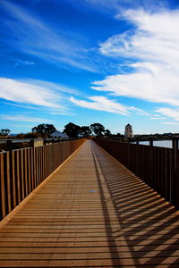 Boardwalk against sky