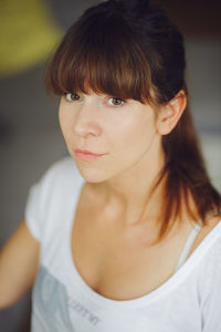 Close-up portrait of young woman