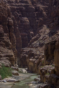 Aerial view of rock formation