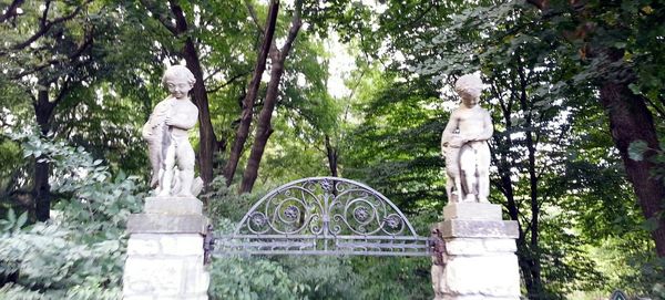 Low angle view of statue