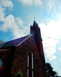 Low angle view of church against sky