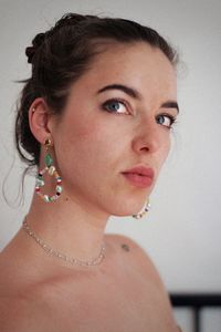 Close-up portrait of a young woman