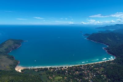 Aerial view of sea against sky