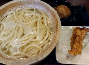 Close-up of food served in plate on table