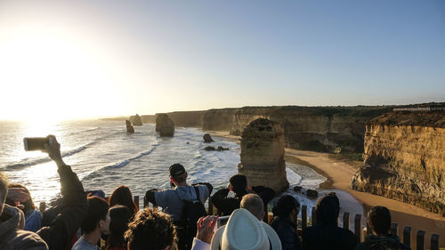 People standing on the beach