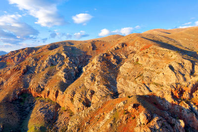 Scenic view of mountain range against sky