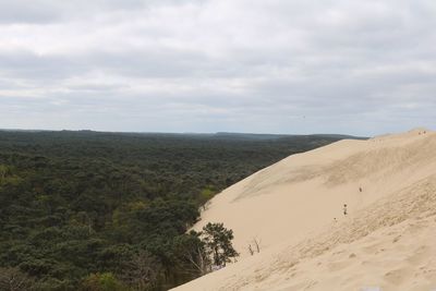 Scenic view of desert against sky