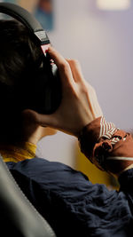 Midsection of woman photographing