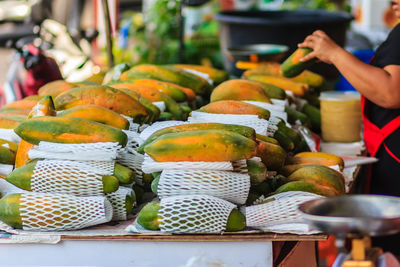 Full frame shot of fruits for sale in market