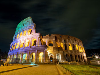 Tourists at night