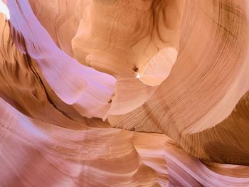 Directly below shot of rock formation