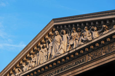 Low angle view of historical building against sky