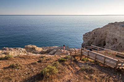 Woman looking at sea