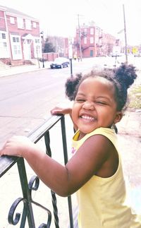 Portrait of happy girl smiling