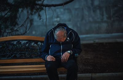 Man sitting on bench