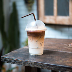 Close-up of coffee on table