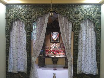 Entrance of temple in building