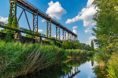 Bridge over river against sky