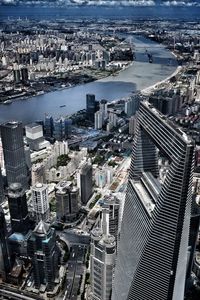 High angle view of cityscape