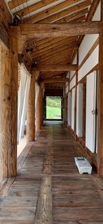 Wooden terrace of hanok, korean traditional housing