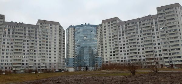 Low angle view of buildings against sky