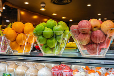 Various fruits for sale in store