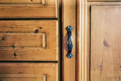 Close-up of wooden door