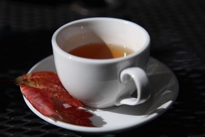 Close-up of tea on table