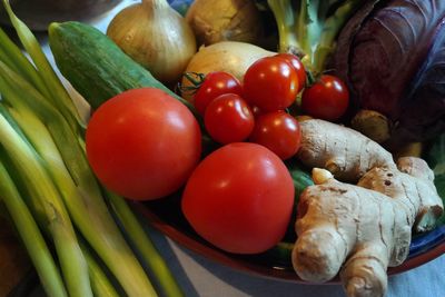 Close-up of various vegetables