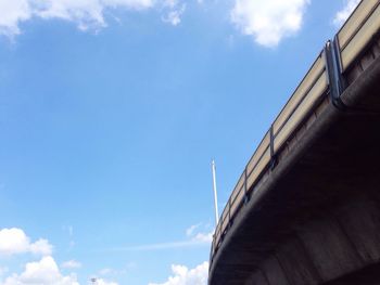 Low angle view of overpass against sky