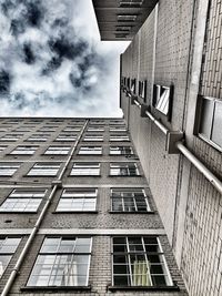 Low angle view of modern building against sky