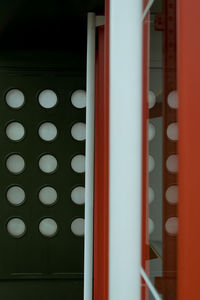 Close-up of glass window of building