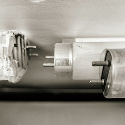 Close-up of train