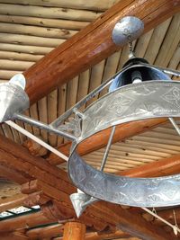 Low angle view of ceiling in temple