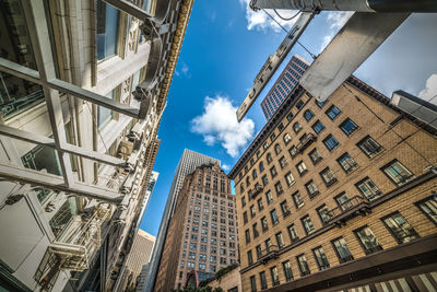 Low angle view of buildings against sky