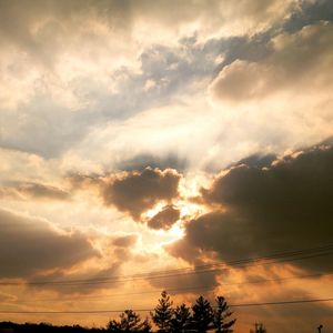 Scenic view of dramatic sky during sunset