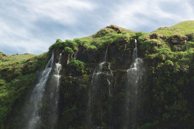 Scenic view of waterfall