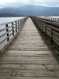 Wooden pier on sea