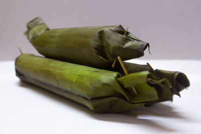 High angle view of vegetables on table