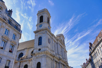 Low angle view of historic building against sky