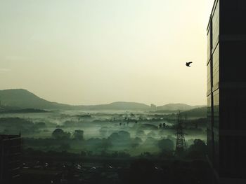 Scenic view of buildings against sky