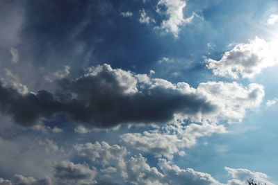 Low angle view of cloudy sky