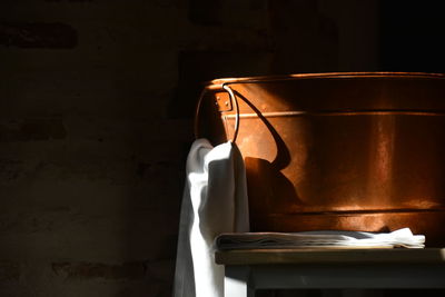 Sunlight on the bucket