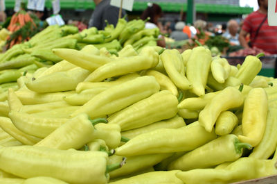 Green vegetables for sale at market stall