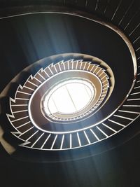 Low angle view of spiral staircase